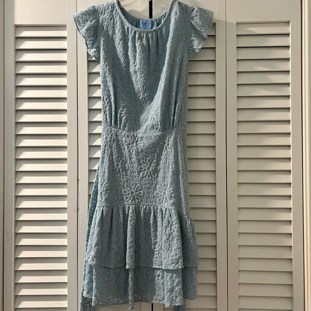 CeCe blue floral dress